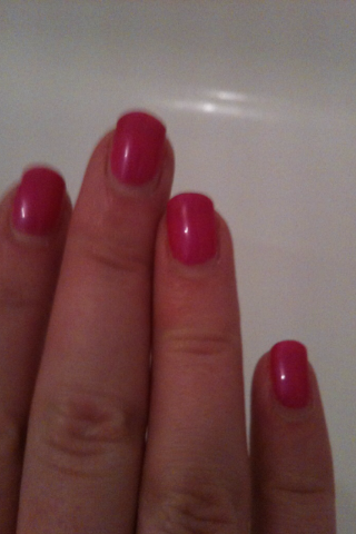 Shellac manicure - 3 weeks growth